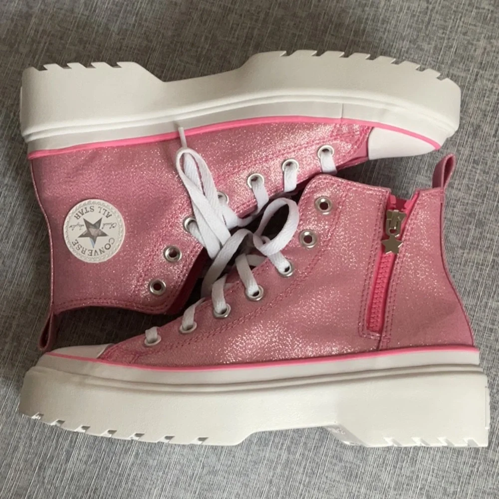 New Converse All Star Sparke Pink Platform High-Top Sneakers Junior 6/ Womens 8